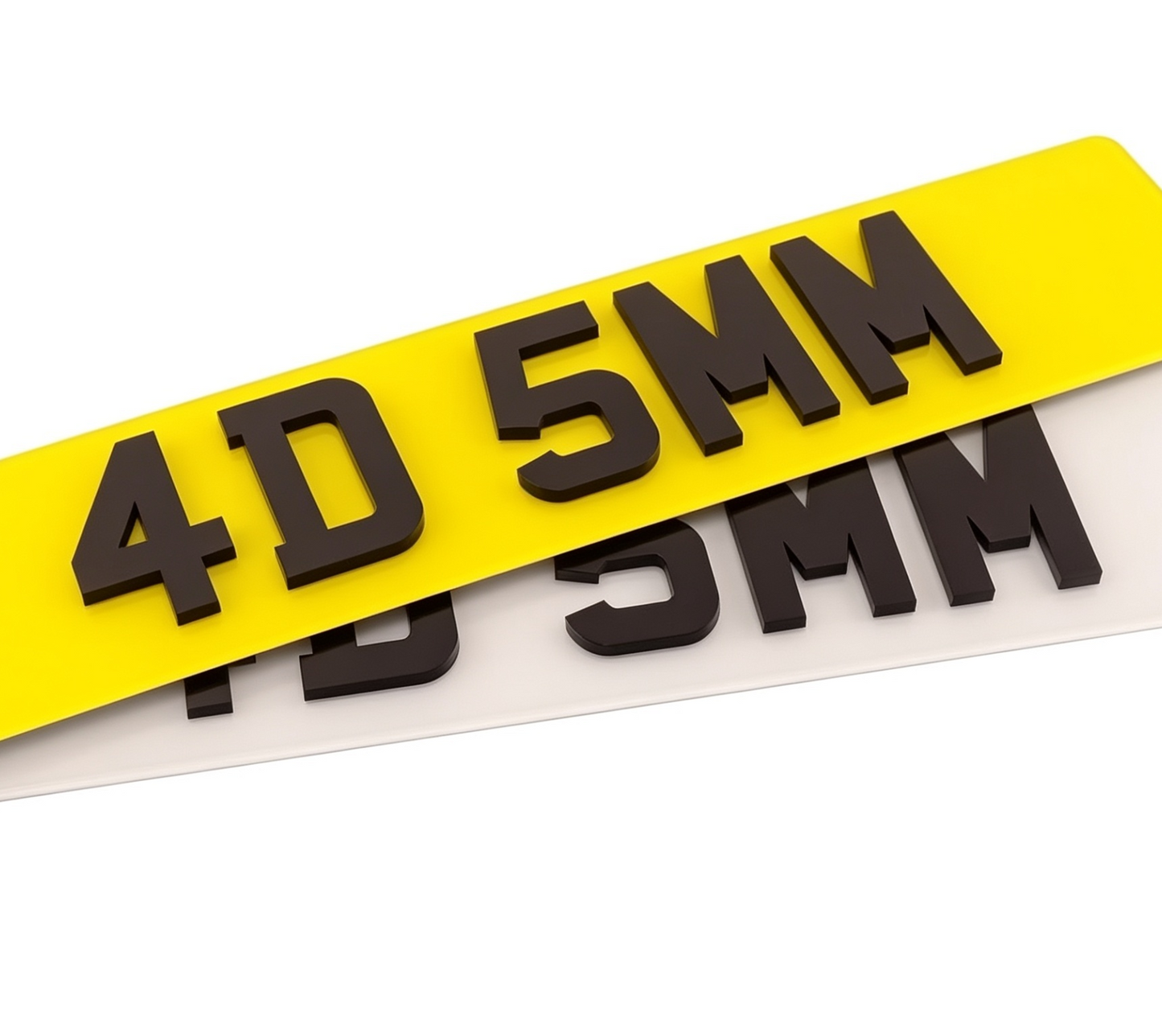 4D 5mm Number Plates