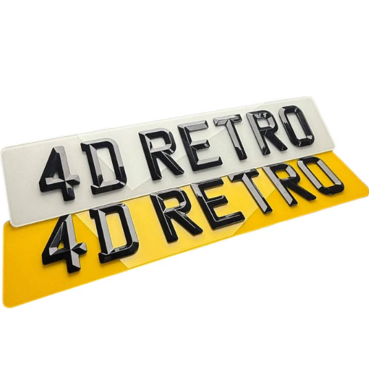 4D Retro Number Plates