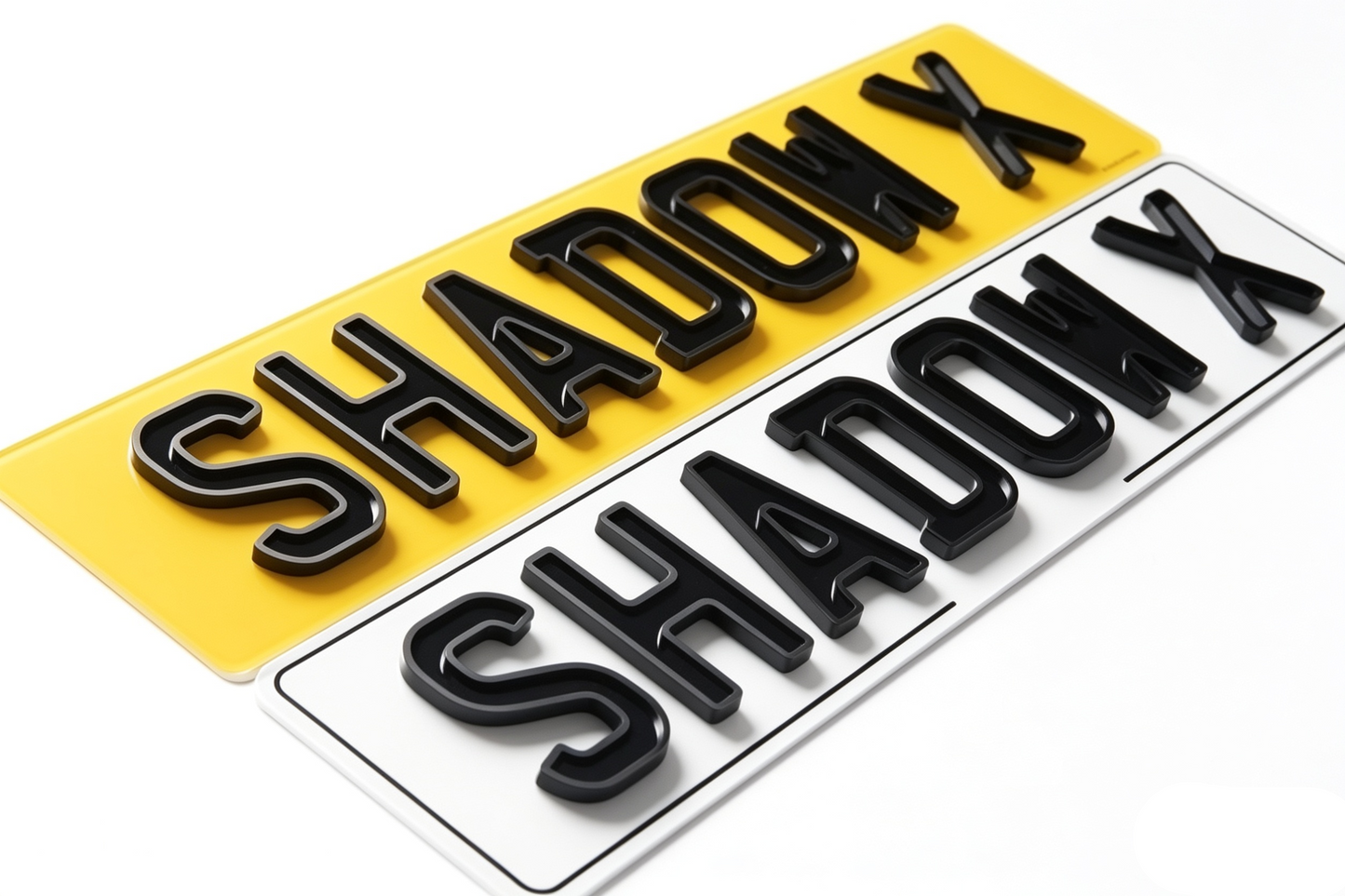Shadow X Number Plates