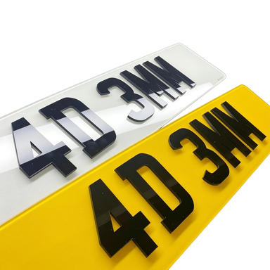 4D 3mm Number Plates