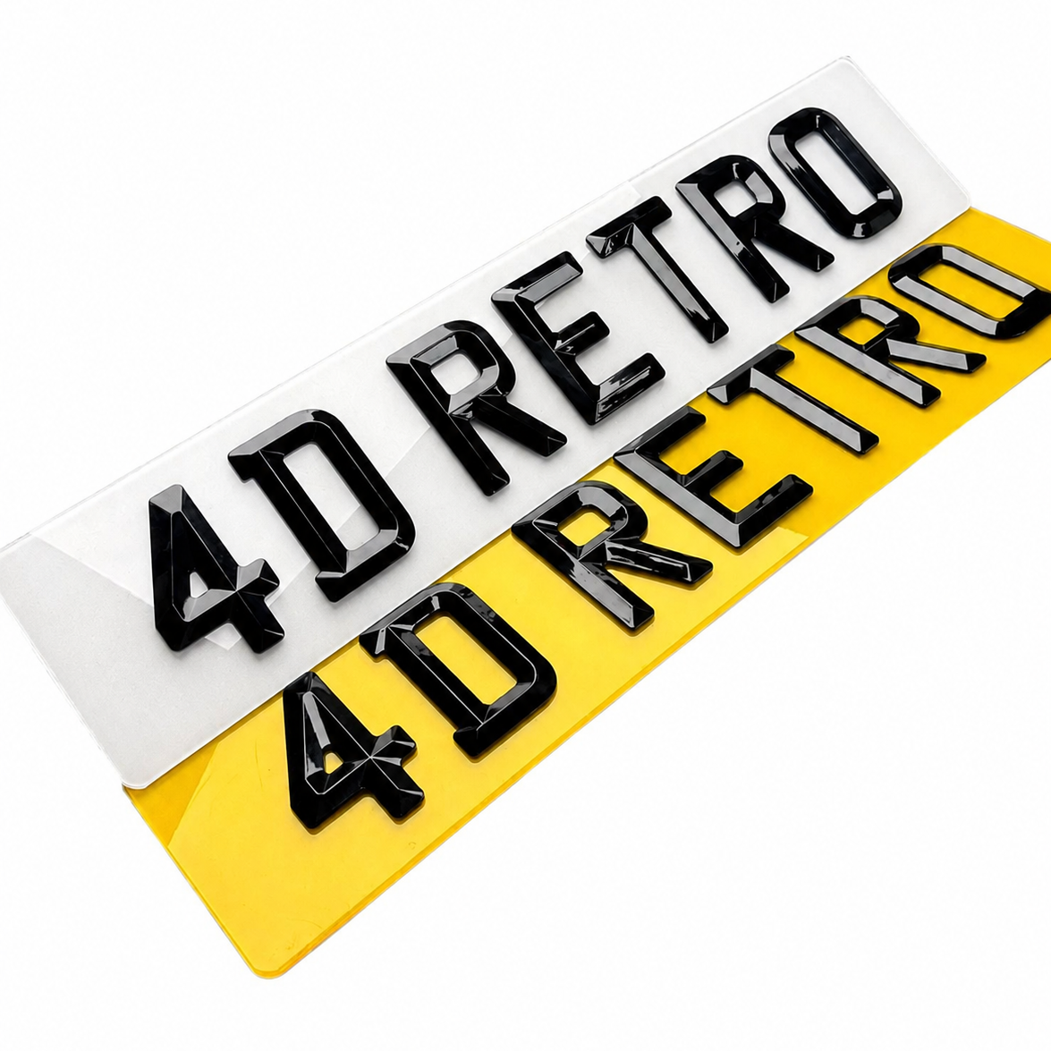 4D Retro Number Plates