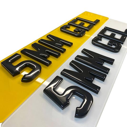 3D 5mm Gel Number Plates