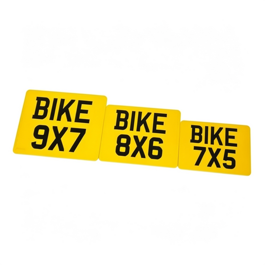 Standard Motorbike Number Plate