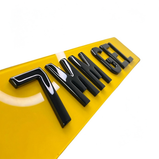 3D 7mm Gel Number Plates