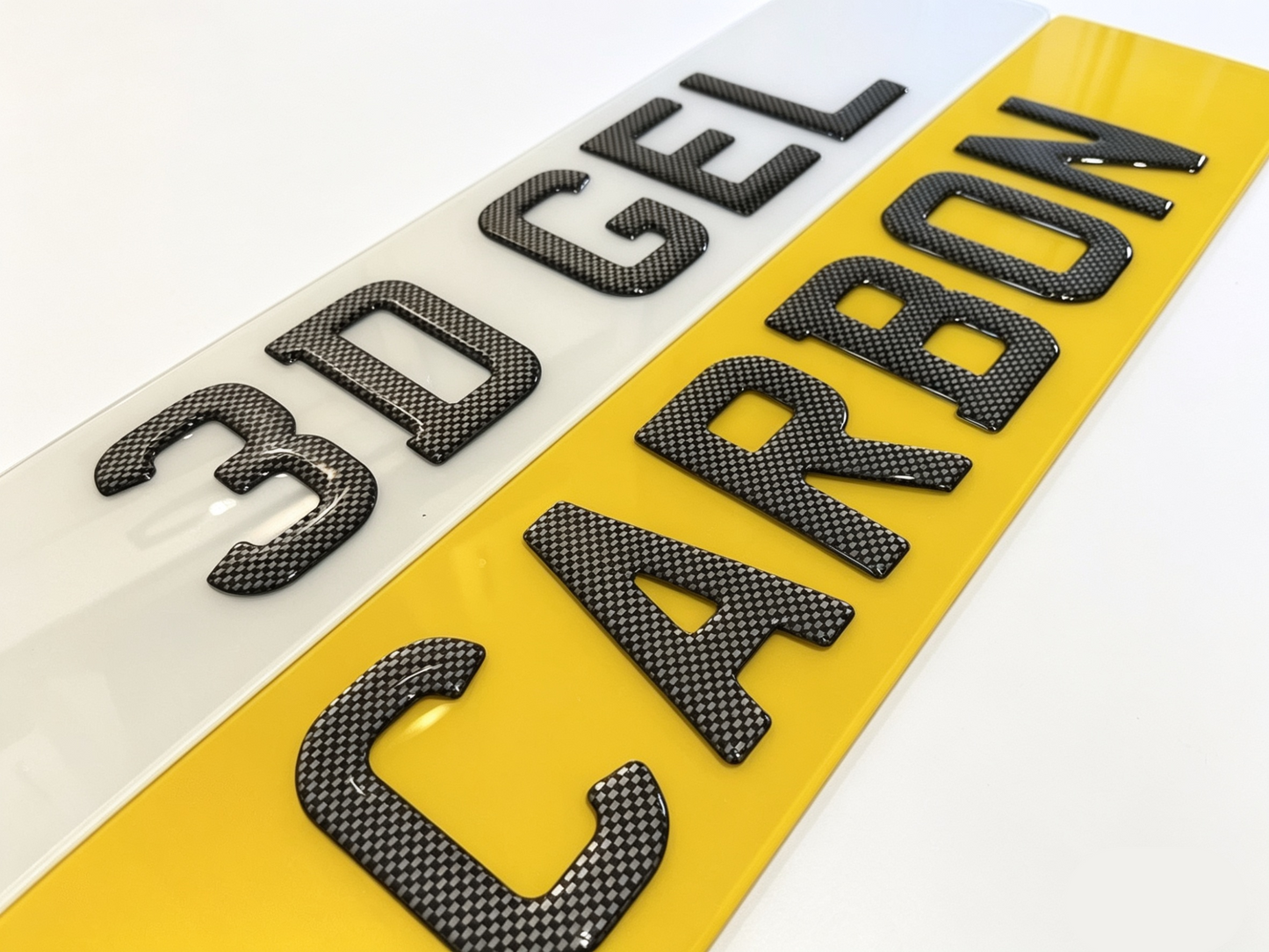 3D Gel Carbon Number Plates - Show Use Only