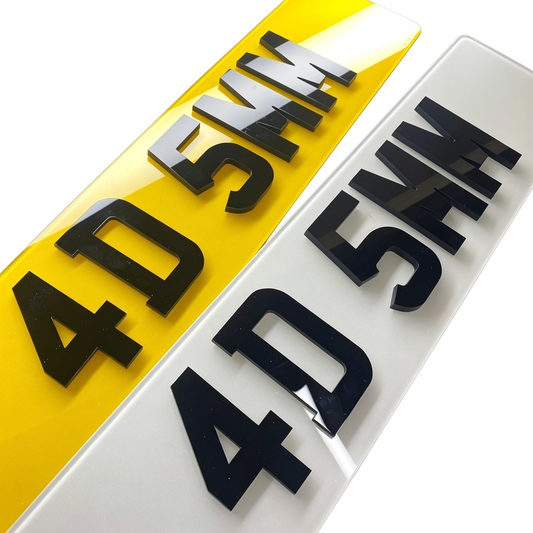 4D 5mm Number Plates