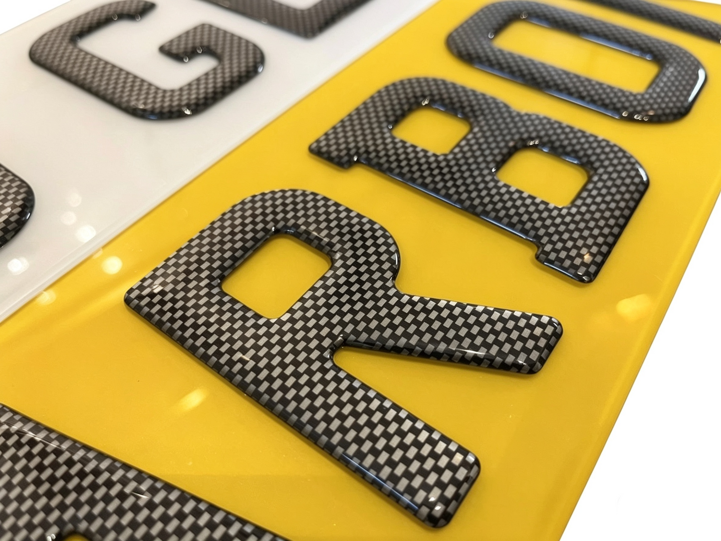 3D Gel Carbon Number Plates - Show Use Only