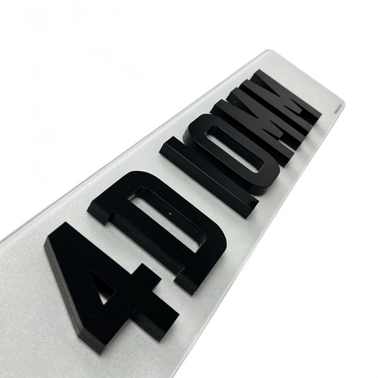 4D 10mm Number Plates